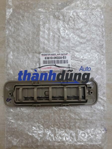 CỬA GIÓ ĐIỀU HÒA SAU TOYOTA FORTUNER 2009 | 636100K030E0