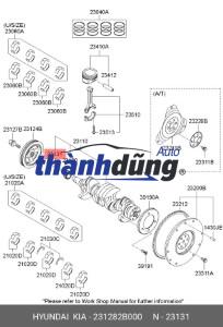 CÁ ĐẦU CỐT MÁY HYUNDAI GALLOPER | 23141-42010 - Ảnh 4