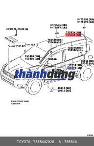 RON CHẠY NÓC XE NISSAN QASHQAI 2010 | 768432FL0AA098 - Ảnh 4