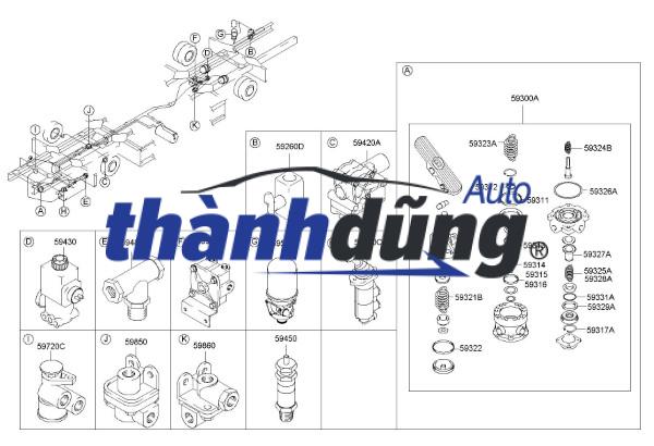 CÓC ĐẠP THẮNG TỔNG PHANH HYUNDAI XCIENT P440 | 35140040000 - Ảnh 6