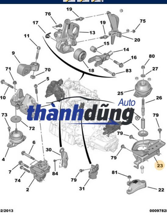 BÁT BẮT CHÂN MÁY HỘP SỐ KIA SEDONA 2022 | 45211-4G430 - Ảnh 4