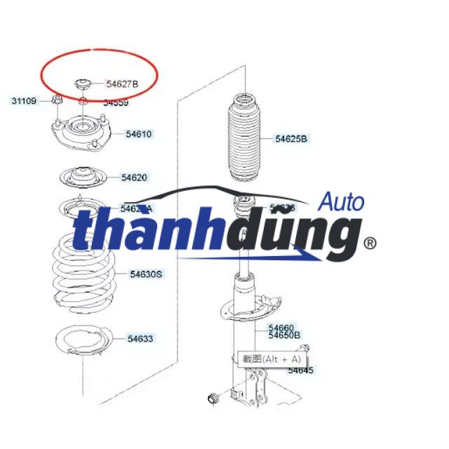 ĐỆM PHUỘC NHÚN NISSAN TEANA 2010 | 55050-JN00A - Ảnh 4