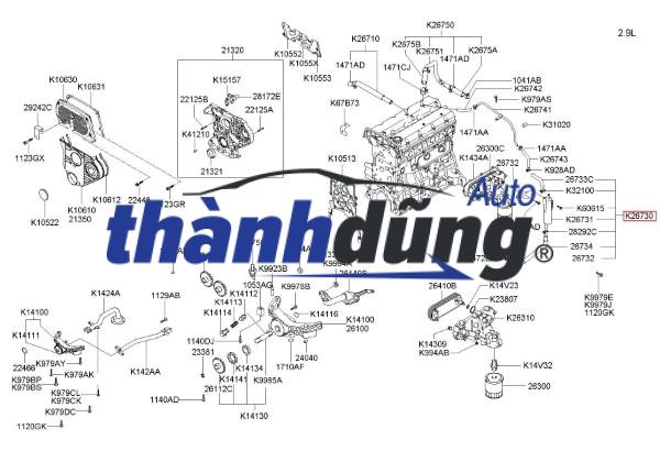 ỐNG HƠI NHỚT THỪA KIA BONGO 3 | 267304X100 - Ảnh 5