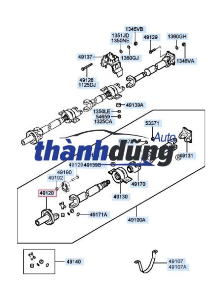 KHẨU NỔI CÁC ĐĂNG HYUNDAI LIBERO D4BH | 491204A000 - Ảnh 5