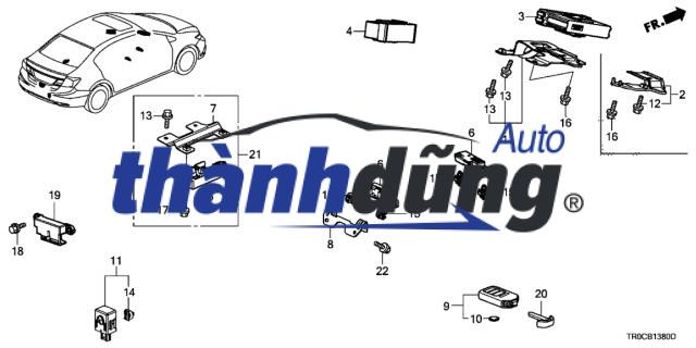 CÔNG TẮC MỞ CỐP KHÔNG DÂY HONDA CITY | 38387TZ5A01 - Ảnh 6