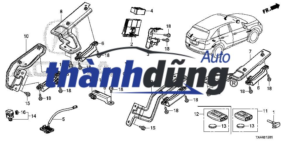 CÔNG TẮC MỞ CỐP KHÔNG DÂY HONDA CITY | 38387TZ5A01 - Ảnh 4