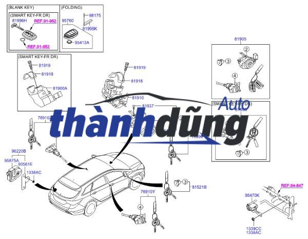 khóa cổ vô lăng, ổ khóa vô lăng, khóa cột lái điện tử