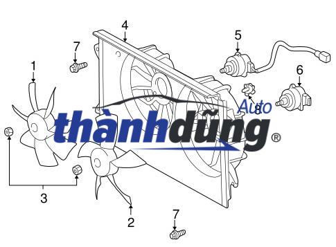 QUẠT KÉT NƯỚC CHEVROLET CRUZE 1.8 LTZ | 13427159 - Ảnh 6
