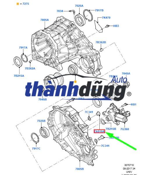 VÒ HỘP SỐ SÀN HYUNDAI HD36 | 43140-47000 - Ảnh 6