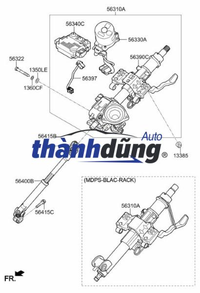 CỌC LÁI ĐIỆN KIA FORTE 2.0 2014 | 56300-A7100 - Ảnh 5