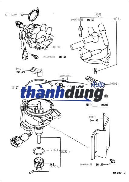NẮP CHIA ĐIỆN TOYOTA ZACE 2000 | 1910113550 - Ảnh 6