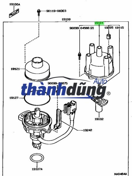 NẮP CHIA ĐIỆN TOYOTA ZACE 2000 | 1910113550 - Ảnh 4