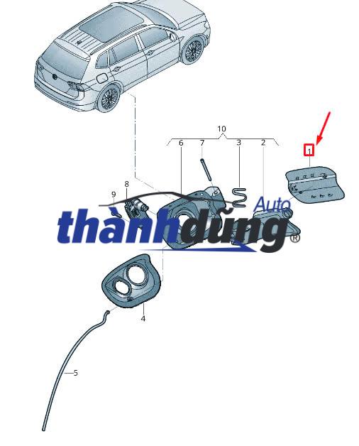 NÚT MỞ NẮP BÌNH NHIÊN LIỆU KIA SORENTO 2.2 2013 | 935552P000 - Ảnh 5