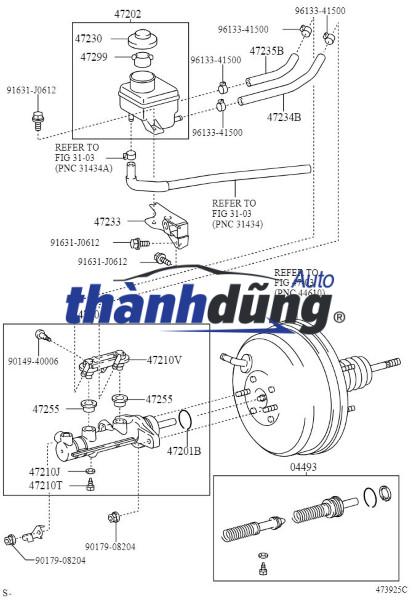 BÌNH DẦU PHANH LEXUS LX600 2020-2023 | 47288-71010 - Ảnh 2