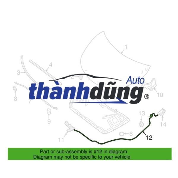 DÂY GIẬT NẮP CAPO XE KIA MORNING 2012 | 81190-1Y000 - Ảnh 4