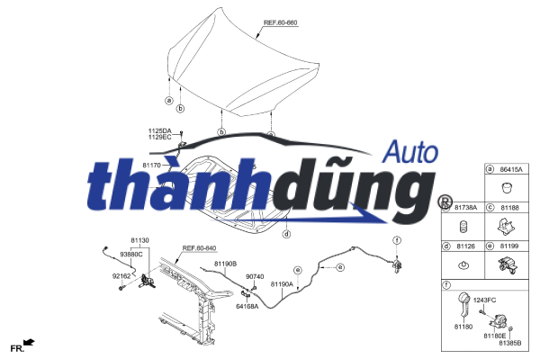DÂY GIẬT NẮP CAPO XE KIA MORNING 2012 | 81190-1Y000 - Ảnh 6
