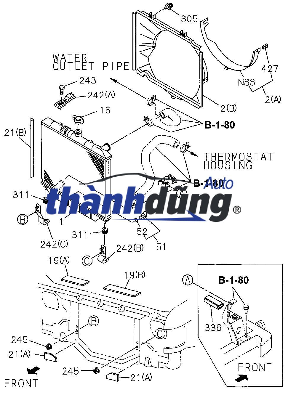 NÚT KÉT NƯỚC MERCEDES C180 2012-2015 | 0009970224 - Ảnh 3