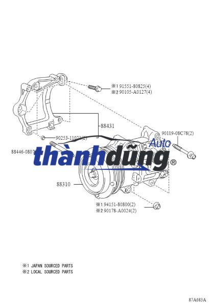 GIÁ BẮT LỐC ĐIỀU HÒA XE TOYOTA INNOVA 2011 | 88431-0K010 - Ảnh 6