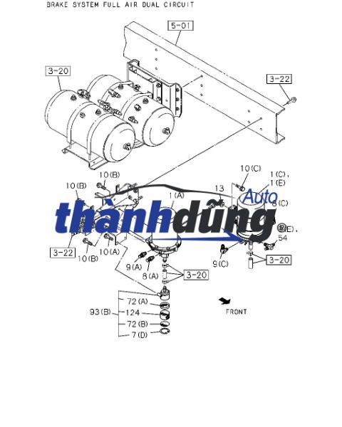 BẦU LỌC KHÍ NÉN XE ISUZU FVR 8 TẤN | 1481902771 - Ảnh 7