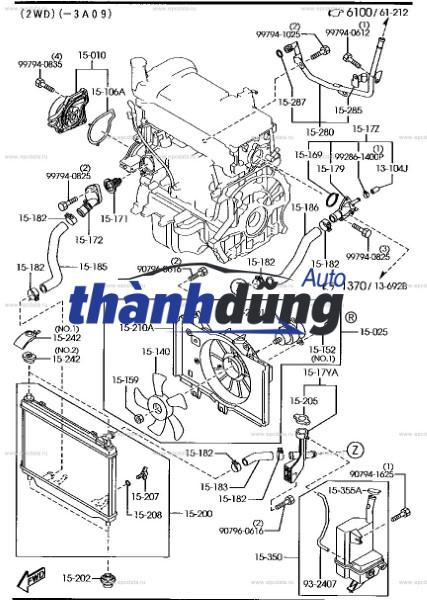 ĐẦU NỐI ỐNG NƯỚC VÀO DÀN SƯỞI MAZDA CX9 | D65161240 - Ảnh 5