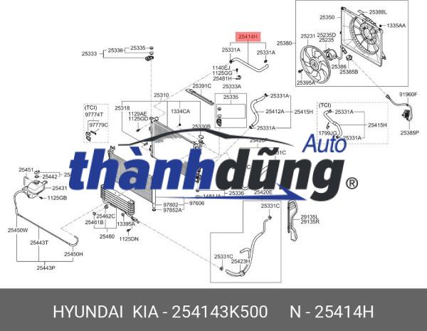 ỐNG NƯỚC KÉT NƯỚC ĐẦU RA HYUNDAI ACCENT | 97312-1R000 - Ảnh 4