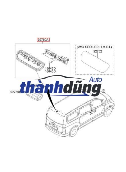 ĐÈN PHANH TRÊN CAO KIA MORNING 2011 | 92700-1Y300 - Ảnh 4