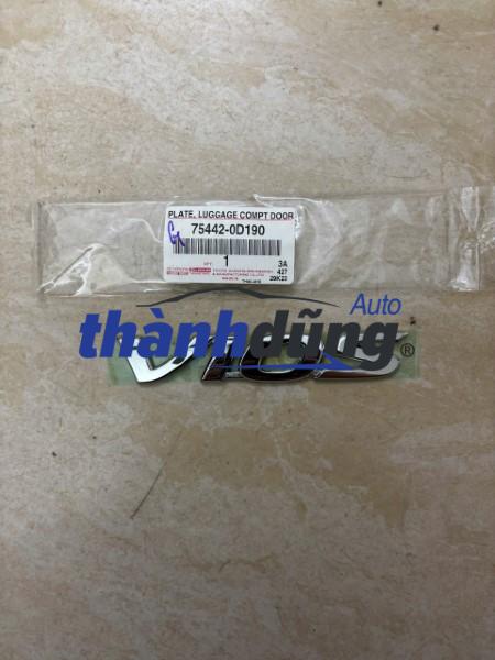 CHỮ VIOS NẮP CỐP HẬU TOYOTA VIOS 2019 | 754420D190