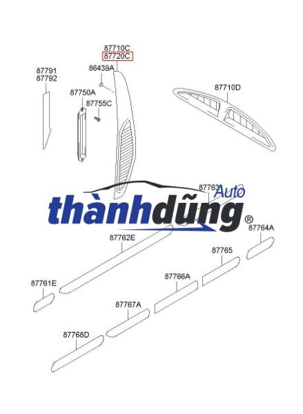 NẮP ĐẬY THÔNG GIÓ HYUNDAI COUNTY 2001 | 87740-5A100 - Ảnh 4