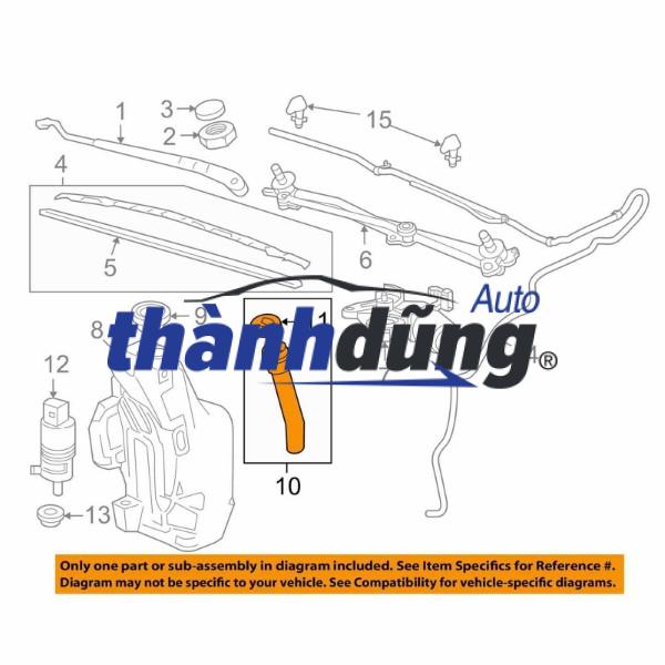 CỔ ĐỔ NƯỚC RỬA KÍNH DAEWOO LACETTI 2009-2011 | 95980613 - Ảnh 3