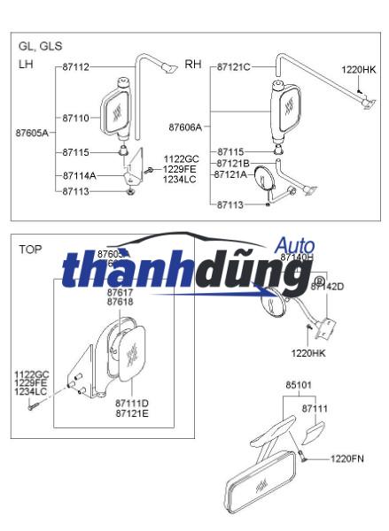 GỌNG GƯƠNG TRÁI KIA K3000 | 0K60A69110E - Ảnh 5