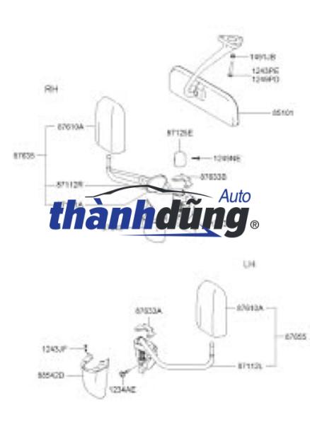 GỌNG GƯƠNG TRÁI KIA K3000 | 0K60A69110E - Ảnh 6