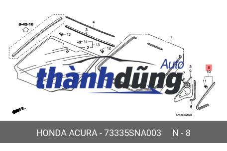 RON KÍNH TAM GIÁC HONDA CIVIC 2.0 2010 | 73335-SNA-003 - Ảnh 4