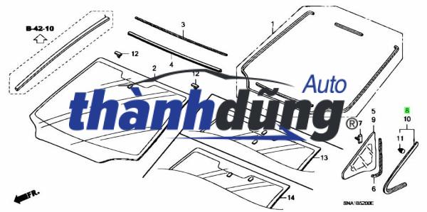 RON KÍNH TAM GIÁC HONDA CIVIC 2.0 2010 | 73335-SNA-003 - Ảnh 5