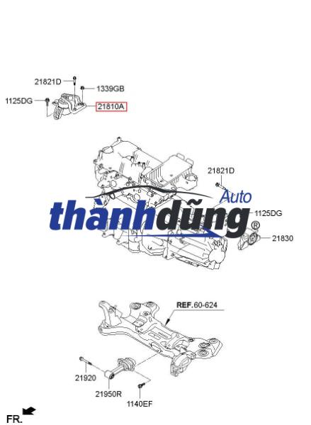 BỆ ĐỠ MÁY XE HYUNDAI PORTER 2 | 21850-4F001 - Ảnh 6