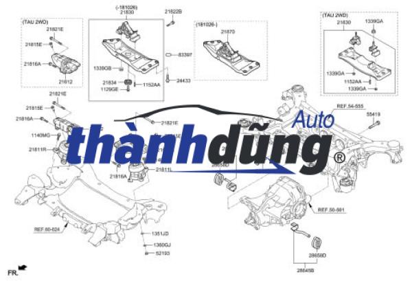 GIÁ ĐỠ ĐỘNG CƠ HYUNDAI SANTAFE 2007 | 624002B500 - Ảnh 6
