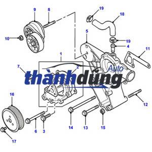 ĐẾ BƠM NƯỚC XE SSANGYONG REXTON | 6652000301 - Ảnh 4