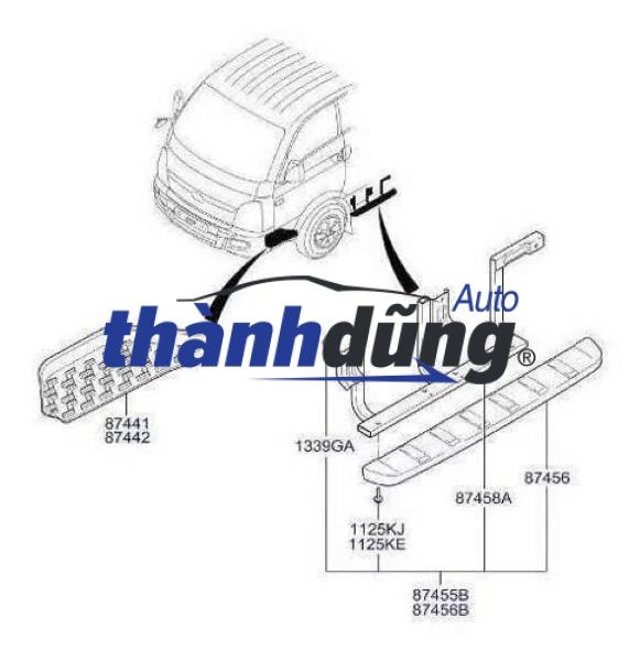 ỐP BẬC LÊN XUỐNG XE HYUNDAI PORTER 2 | 874414F000CA - Ảnh 5