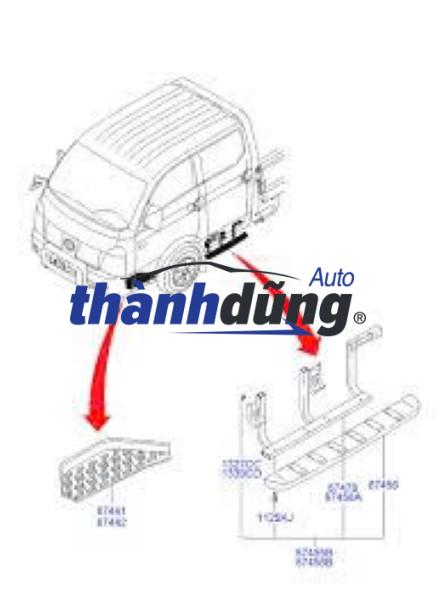 ỐP BẬC LÊN XUỐNG XE HYUNDAI PORTER 2 | 874414F000CA - Ảnh 4