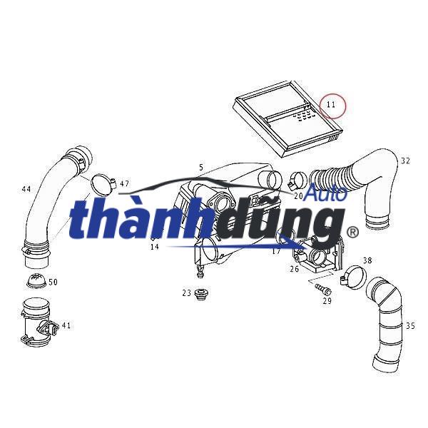 ỐNG KHÍ NẠP TURBO MERCEDES SLK250 | 2711801819 - Ảnh 6
