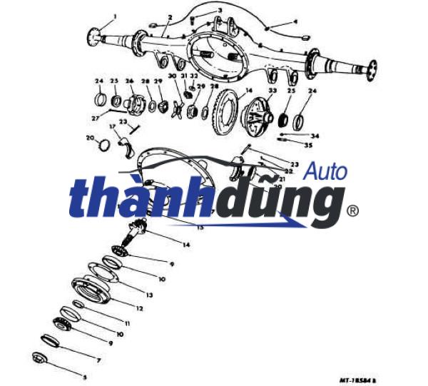 PHỚT QUẢ DỨA XE SSANGYONG KORANDO | 4202505000 - Ảnh 7