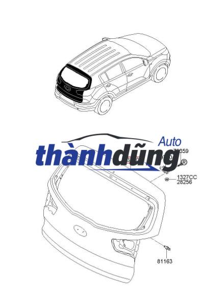 NÚT BẤM MỞ CỐP XE HYUNDAI TUCSON 2017 | 96740D3100TD - Ảnh 5