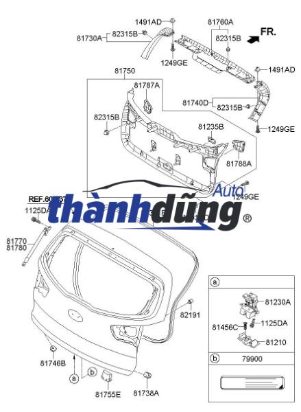 NÚT BẤM MỞ CỐP XE HYUNDAI TUCSON 2017 | 96740D3100TD - Ảnh 6