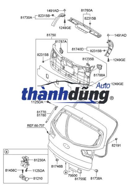 NÚT BẤM MỞ CỐP XE HYUNDAI TUCSON 2017 | 96740D3100TD - Ảnh 7