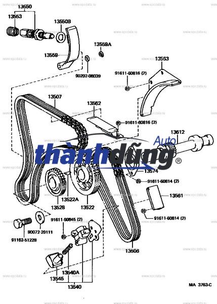 DẪN HƯỚNG XÍCH CAM XE NISSAN X-TRAIL | 13091EN200 - Ảnh 4