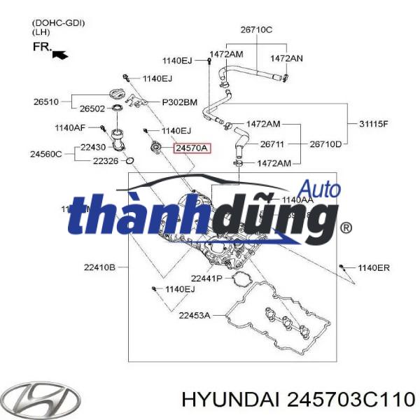 PHỚT CẢM BIẾN CAM HÚT HYUNDAI SANTAFE | 245703C110 - Ảnh 5