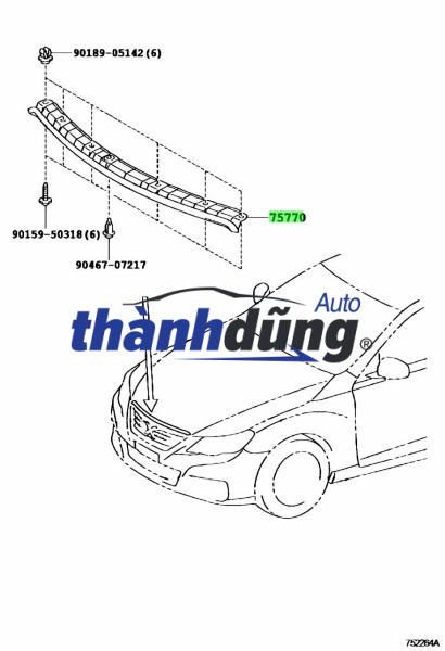 NẸP XI CAPO TOYOTA INNOVA 2012-2015 | 757710K230 - Ảnh 2