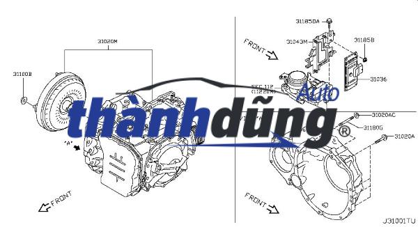 HỘP ĐIỀU KHIỂN HỘP SỐ NISSAN TEANA 2.0 2010 | 31036JN91B - Ảnh 6