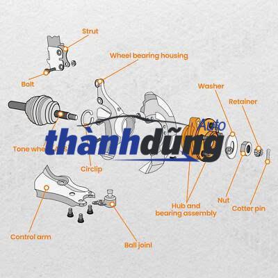 BẠC ĐẠN BÁNH TRƯỚC TOYOTA VIOS 1.5L | 435020D030 - Ảnh 4