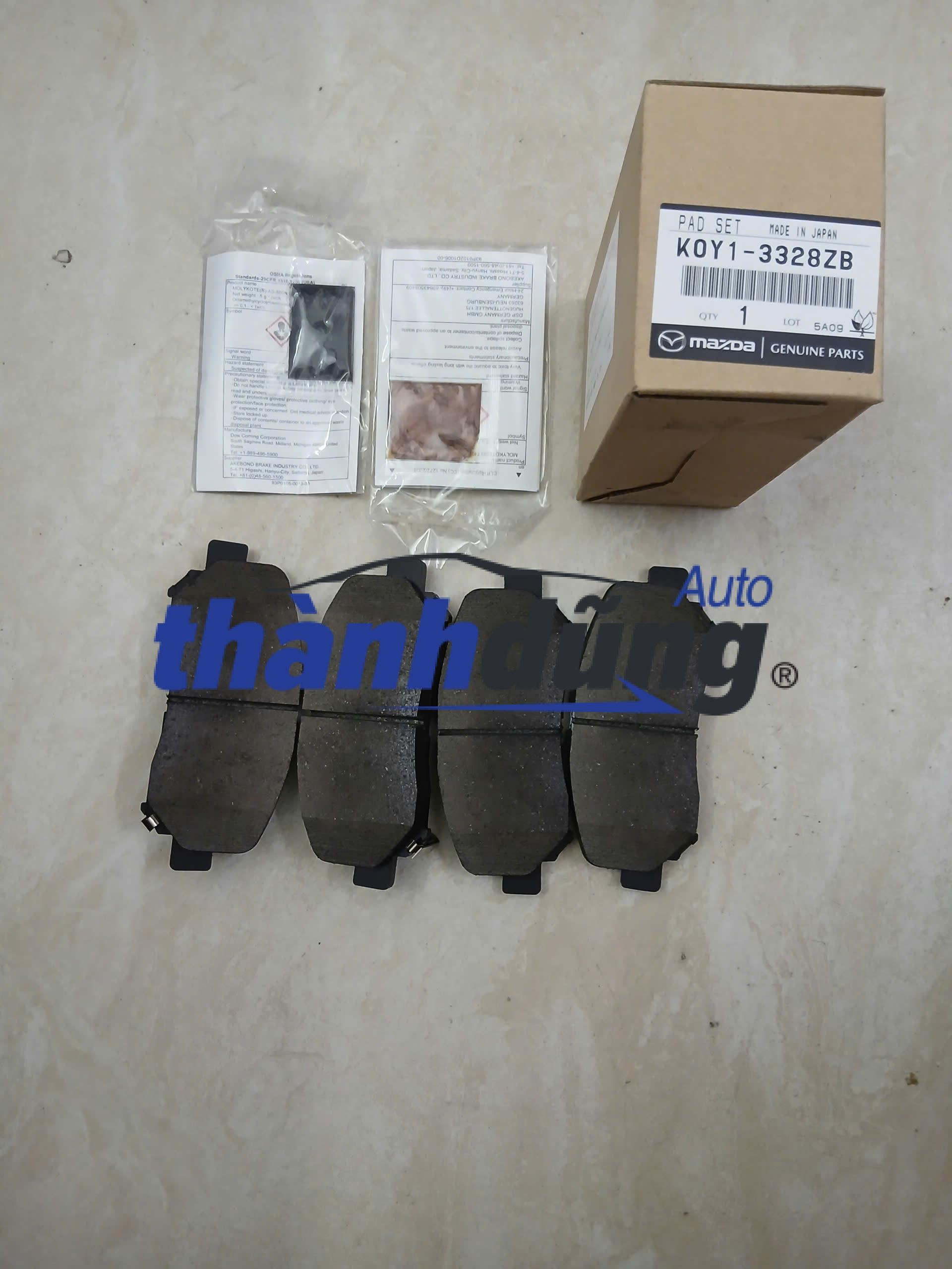 BỐ THẮNG TRƯỚC XE MAZDA CX5 2.5 2018 | K0Y13328ZB