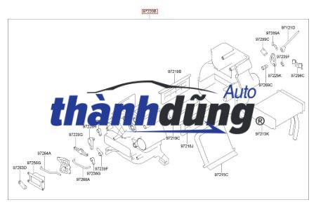 HỘP QUẠT GIÀN SƯỞI HYUNDAI HD35 | 972205H001 - Ảnh 3